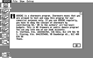 Gemini atari screenshot